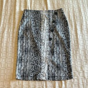 Soho snake-print pencil skirt